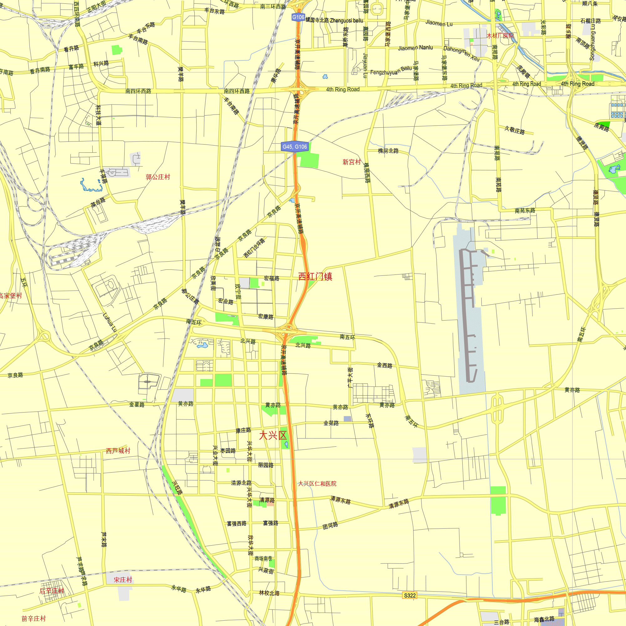Beijing China printable editable PDF layered Vector Map – Maps in ...
