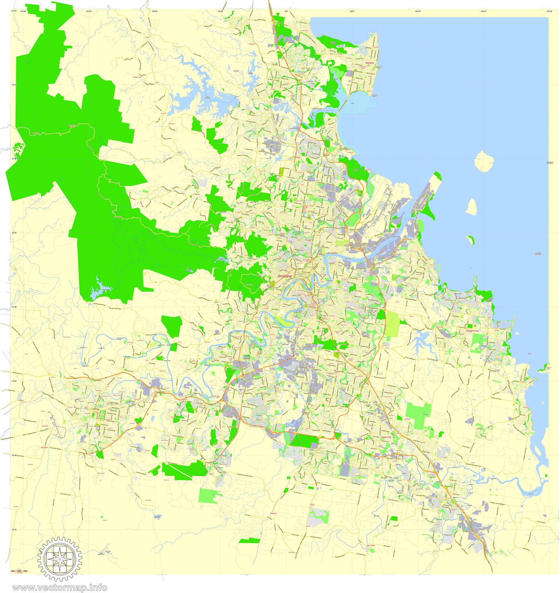 Brisbane Australia Printable Editable Layered PDF Vector Map V 2 Https brisbane-australia-printable-editable-layered-pdf-vector-map-v-2-https