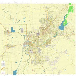 Sacramento California US editable layered PDF Vector Map
