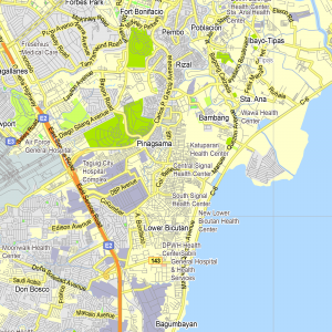 Manila Philippines editable layered PDF Vector Map