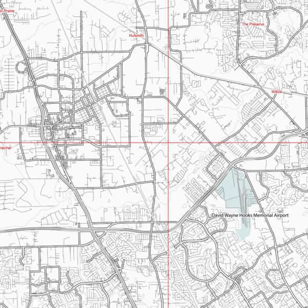 Houston Texas US Map Vector City Plan Low Detailed (simple white ...