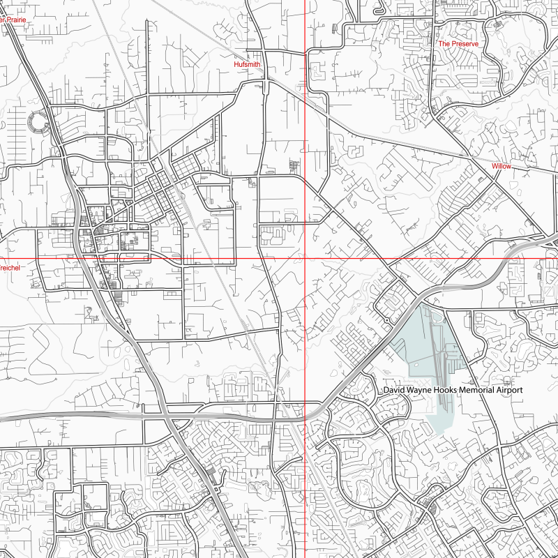 Houston Texas US Map Vector City Plan Low Detailed (simple white) Street Map editable Adobe Illustrator in layers
