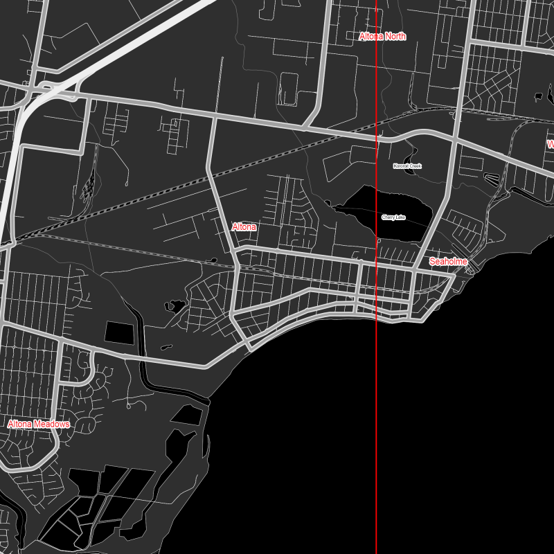 Melbourne Australia Map Vector City Plan Low Detailed (simple black) Street Map editable Adobe Illustrator in layers