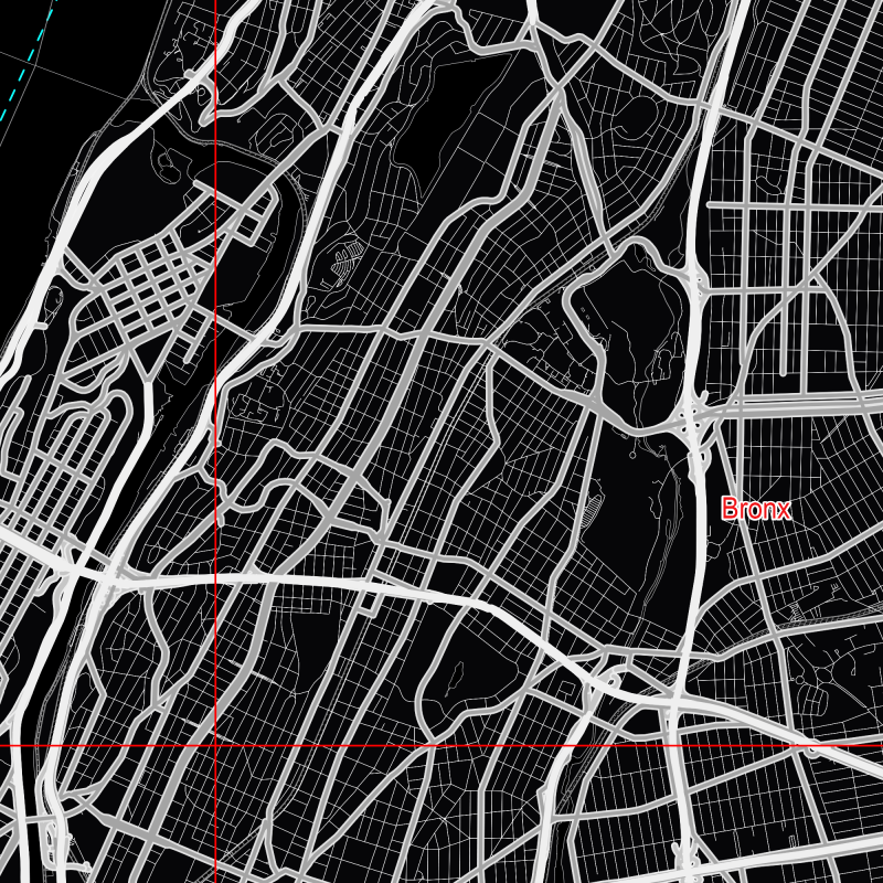 New York City US Map Vector City Plan Low Detailed (simple black) Street Map editable Adobe Illustrator in layers
