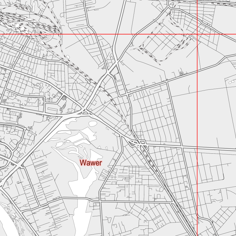 Warsaw Poland Map Vector City Plan Low Detailed (simple BLANK white version) Street Map editable Adobe Illustrator in layers