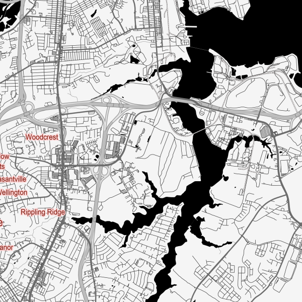Baltimore Maryland US Map Vector City Plan Low Detailed Simple Black 5 3 600x600