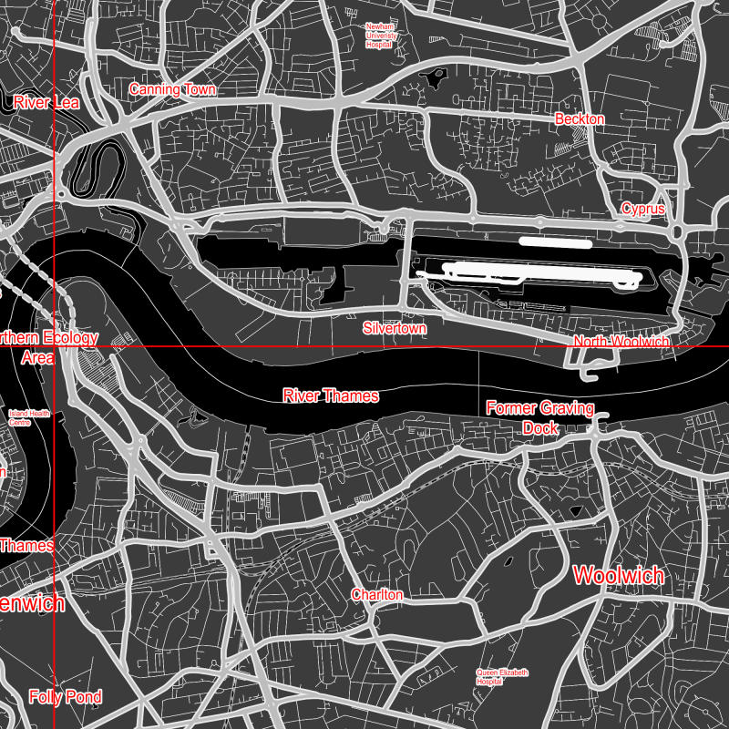 London UK Greater Map Vector City Plan Low Detailed (simple black) Street Map editable Adobe Illustrator in layers
