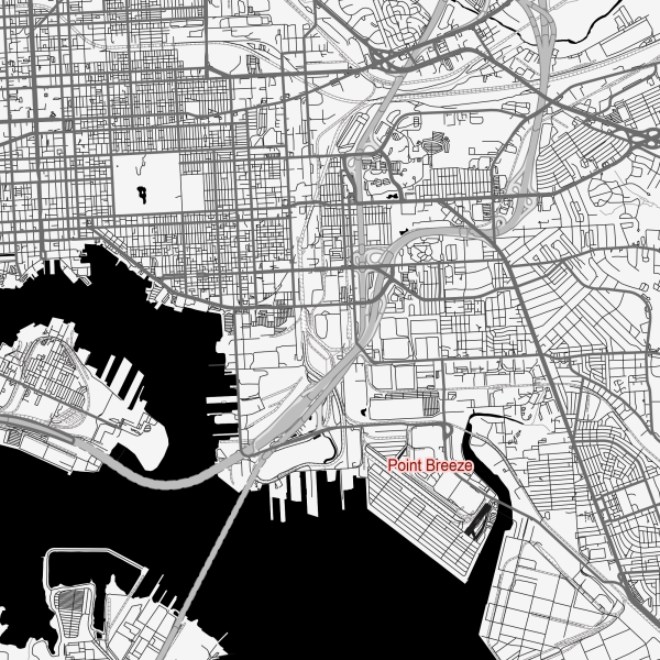 Baltimore Maryland US Map Vector City Plan Low Detailed Simple Black 8 1 600x600
