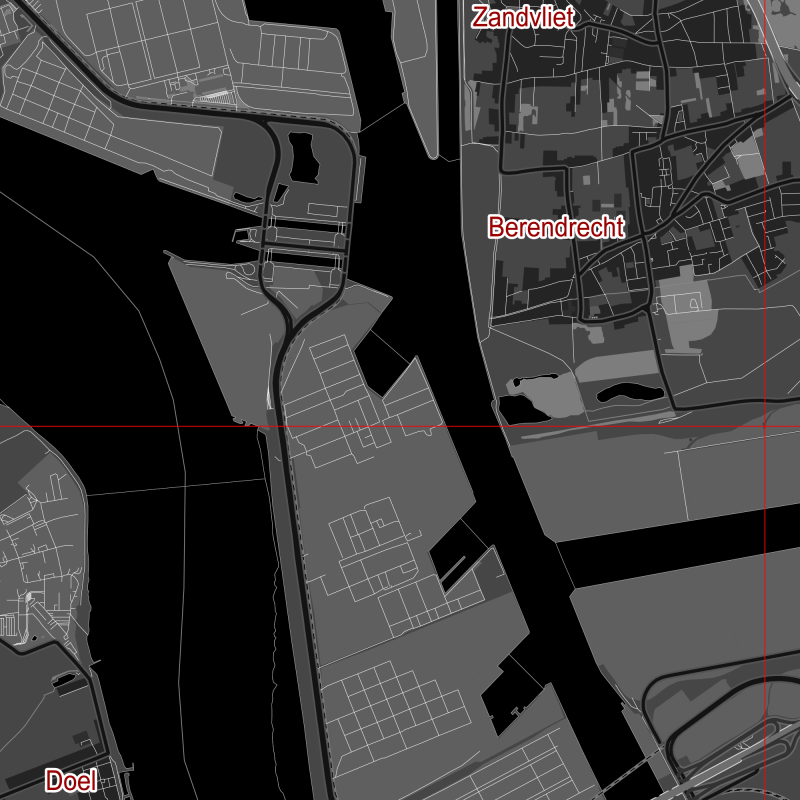Antwerp Belgium Map Vector City Plan Low Detailed (simple black) Street Map editable Adobe Illustrator in layers