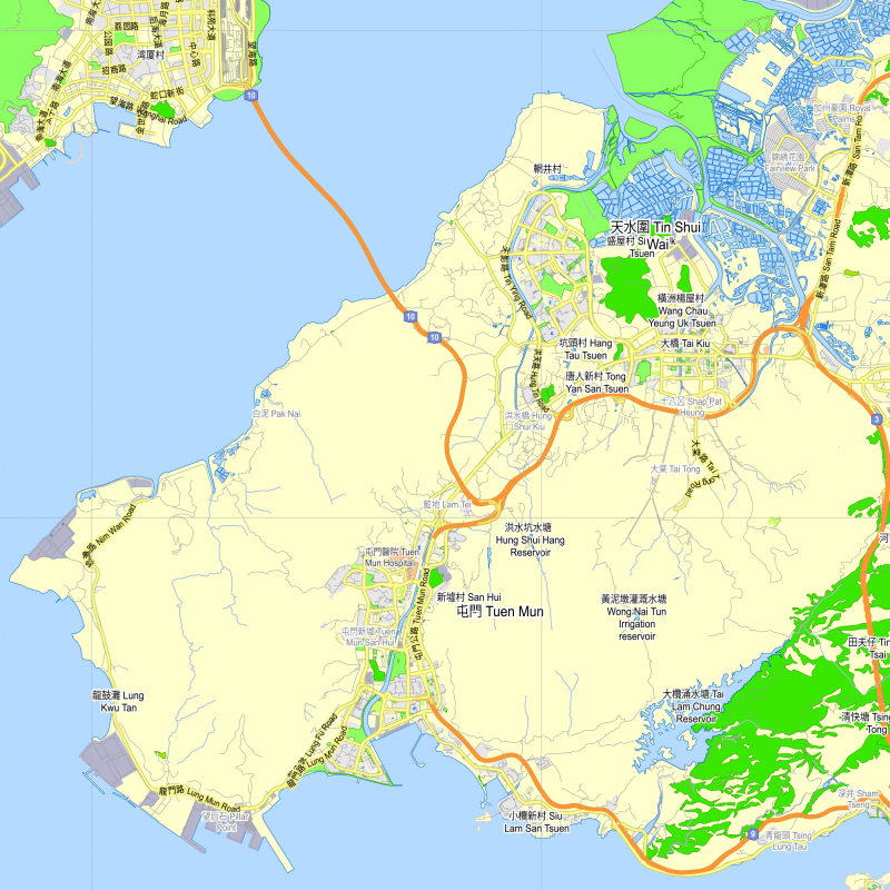 Hong Kong Shenzhen China Editable Layered Pdf Vector Map Hong Kong Shenzhen China Editable Layered Pdf Vector Map
