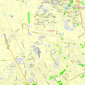 Houston Texas US editable layered PDF Vector Map