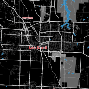 Kansas City Missouri US editable layered PDF Vector Map