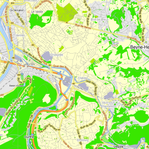 Liege Belgium editable layered PDF Vector Map