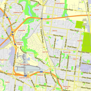 Melbourne Australia editable layered PDF Vector Map