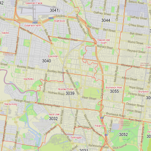 Melbourne Australia editable layered PDF Vector Map Version 33 zipcodes
