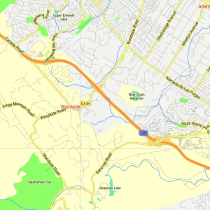 Menlo Park California US editable layered PDF Vector Map