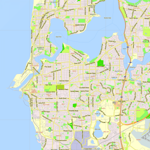 Perth Australia editable layered PDF Vector Map Version 33