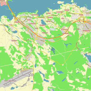 Tampere Finland editable layered PDF Vector Map