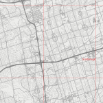 Toronto Canada Map Vector City Plan Low Detailed (simple BLANK version ...