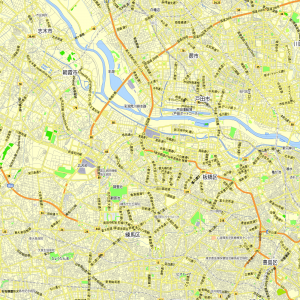 Tokyo Japan editable layered PDF Vector Map Version 2