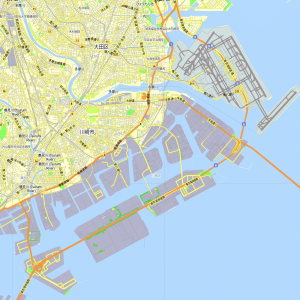 Yokohama Japan editable layered PDF Vector Map