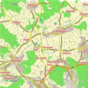 Winterthur Switzerland editable layered PDF Vector Map
