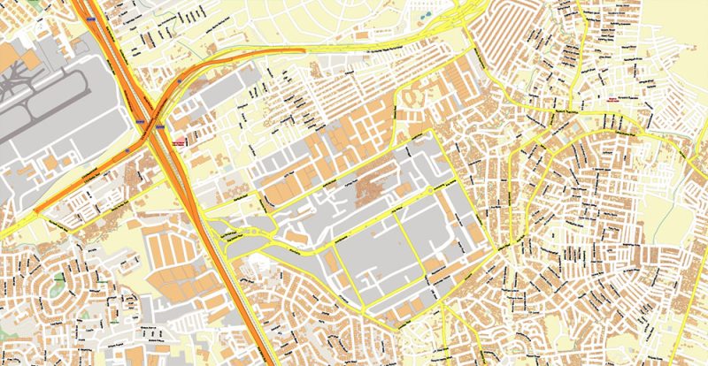 Manila Philippines Map Vector Exact High Detailed City Plan editable Adobe Illustrator Street Map in layers