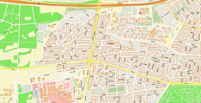München Mapi Munich Munchen Germany Map Vector Exact High Detailed City Plan ...