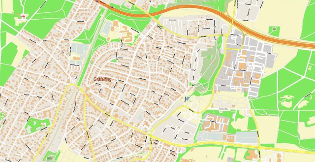München Mapi Munich Munchen Germany Map Vector Exact High Detailed City Plan ...