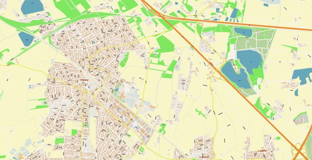 München Mapi Munich Munchen Germany Map Vector Exact High Detailed City Plan ...