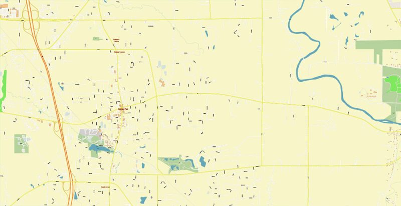 Buffalo New York US City Vector Map Exact High Detailed editable Adobe Illustrator Street Map in layers