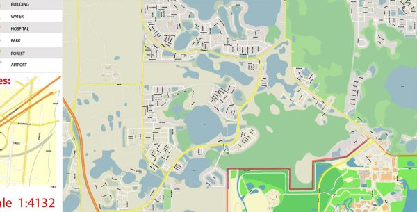 Walt Disney World Orlando Florida - Disney World Florida Map Vector Gvl17b Ai 10 Ai Pdf 3 600x305