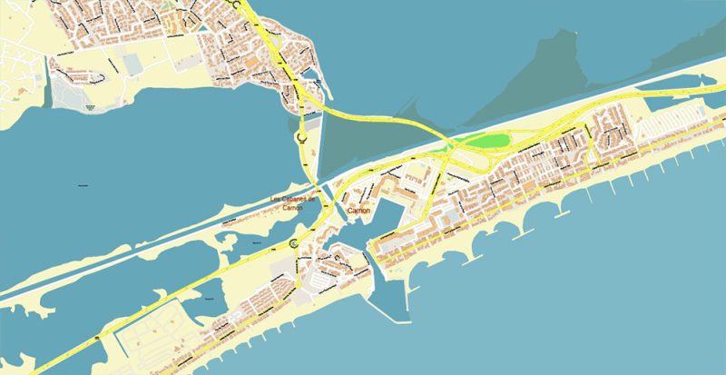 Montpellier France City Vector Map Exact High Detailed Urban Plan editable Adobe Illustrator Street Map in layers