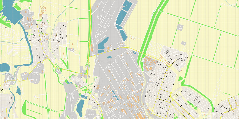 Mariupol Ukraine Map Vector Exact City Plan High Detailed Street Map editable Adobe Illustrator in layers
