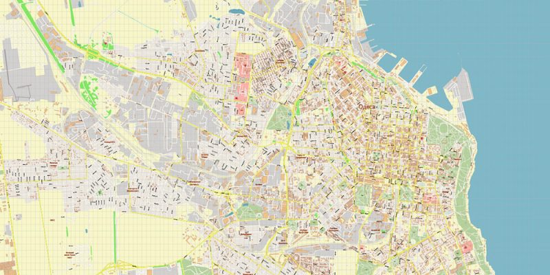 Odesa Ukraine Map Vector Exact City Plan High Detailed Street Map editable Adobe Illustrator in layers