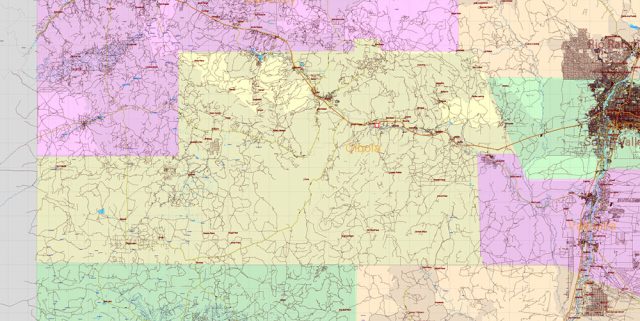 New Mexico Map.pdf New Mexico State US PDF Map: Vector Exact Roads Plan High Detailed ...