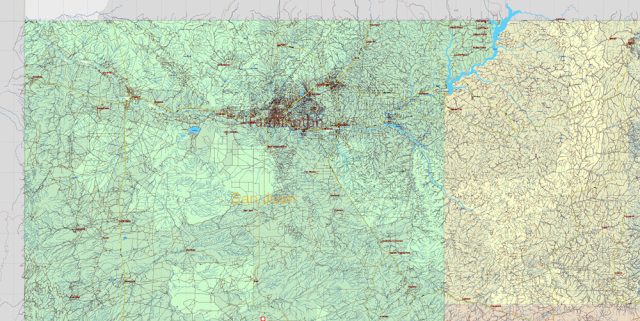 New Mexico Map.pdf New Mexico State US PDF Map: Vector Exact Roads Plan High Detailed ...