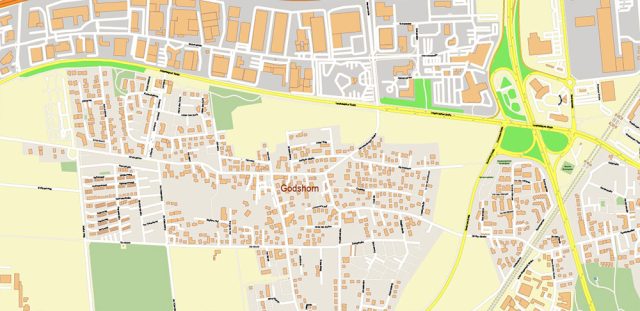 Hannover Germany Map Vector City Plan High Detailed Street Map editable ...