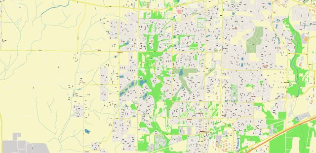 Huntsville Alabama US Map Vector City Plan High Detailed Street Map ...