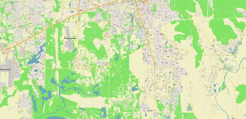 Huntsville Alabama US Map Vector City Plan High Detailed Street Map editable Adobe Illustrator in layers