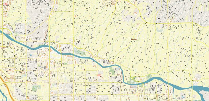 Tucson Arizona US Map Vector City Plan High Detailed Street Map editable Adobe Illustrator in layers