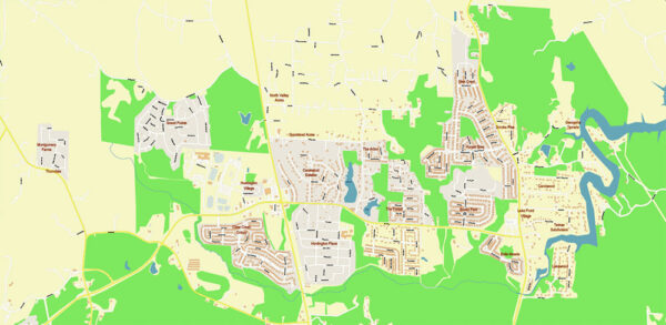 Tuscaloosa Alabama US Map Vector City Plan High Detailed Street Map ...