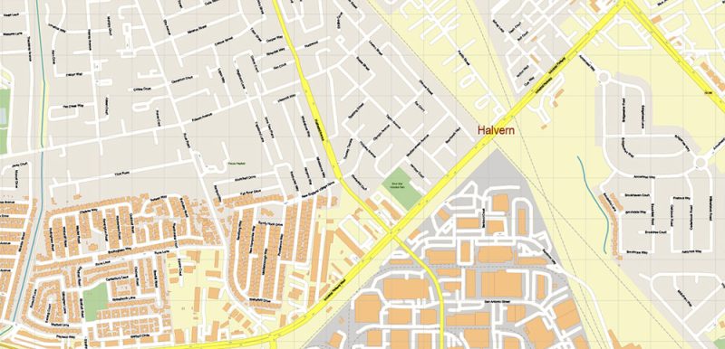 Hayward California US Map Vector Extra High Detailed Street Map editable Adobe Illustrator in layers
