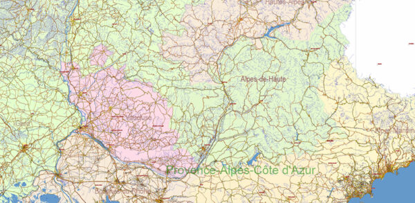France Map.pdf France PDF Vector Map Extra High detailed All Roads, fully editable ...