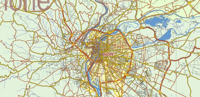 Detailed France Map.pdf France PDF Vector Map Extra High detailed All Roads, fully editable ...
