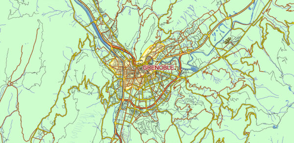 Detailed France Map.pdf France PDF Vector Map Extra High detailed All Roads, fully editable ...