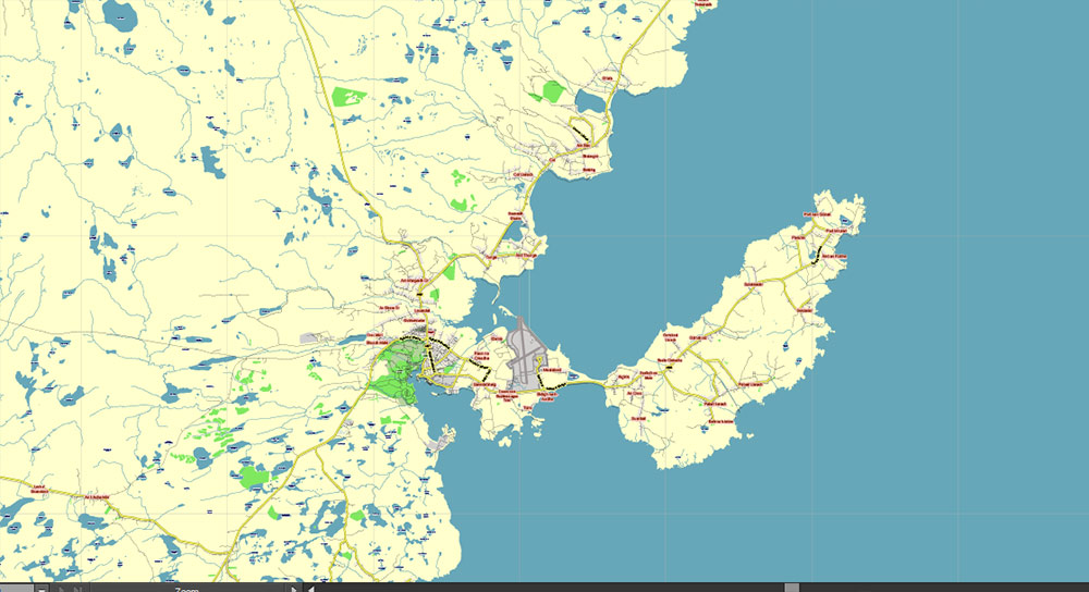 Scotland UK Full High Detailed PDF Vector Map All Roads Editable Layered Adobe PDF