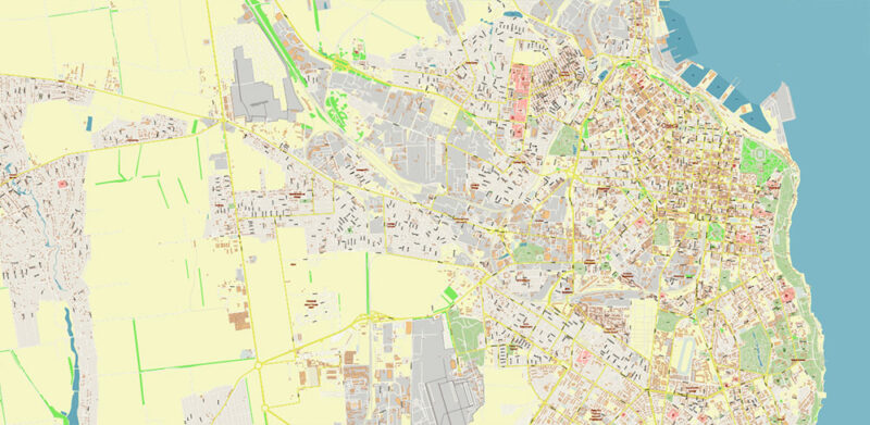 Odessa Greater Ukraine Vector Map high detailed editable Layered Adobe Illustrator