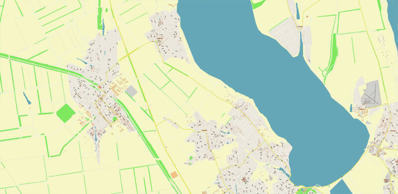 Odessa Greater Ukraine Vector Map high detailed editable Layered Adobe Illustrator