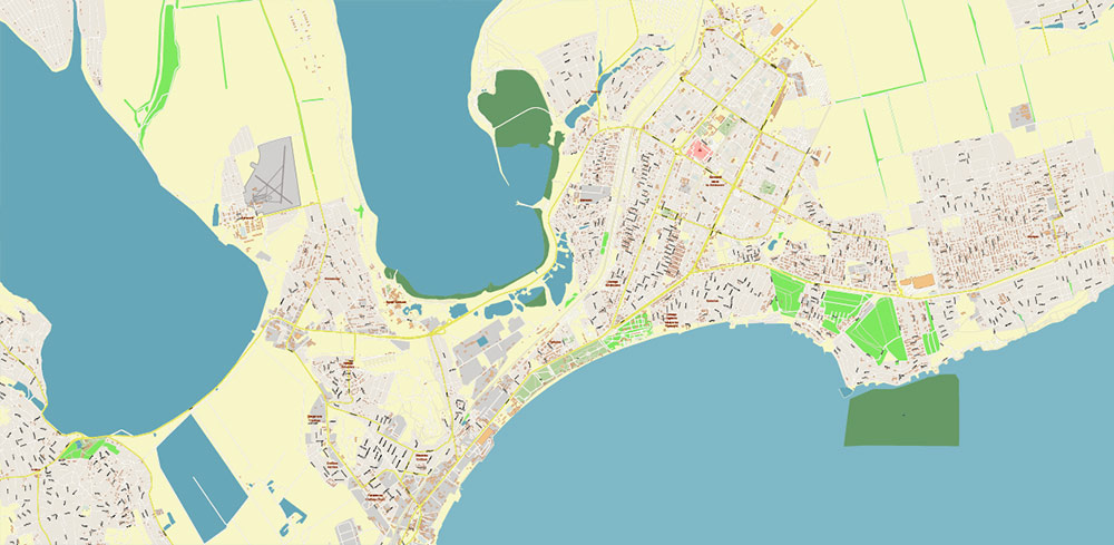 Odessa Greater Ukraine PDF Vector Map high detailed editable Layered Adobe PDF
